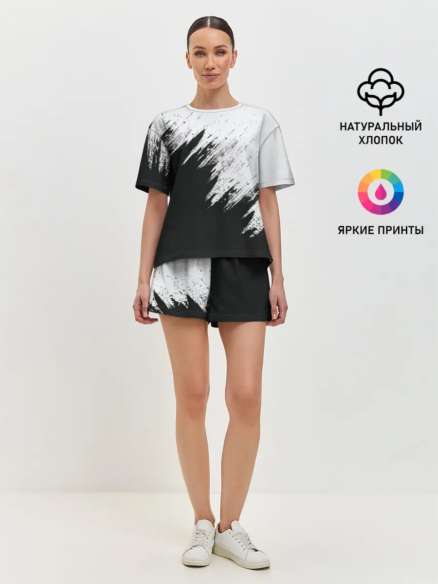 Женская пижама с шортами / Краска и ничего лишнего!