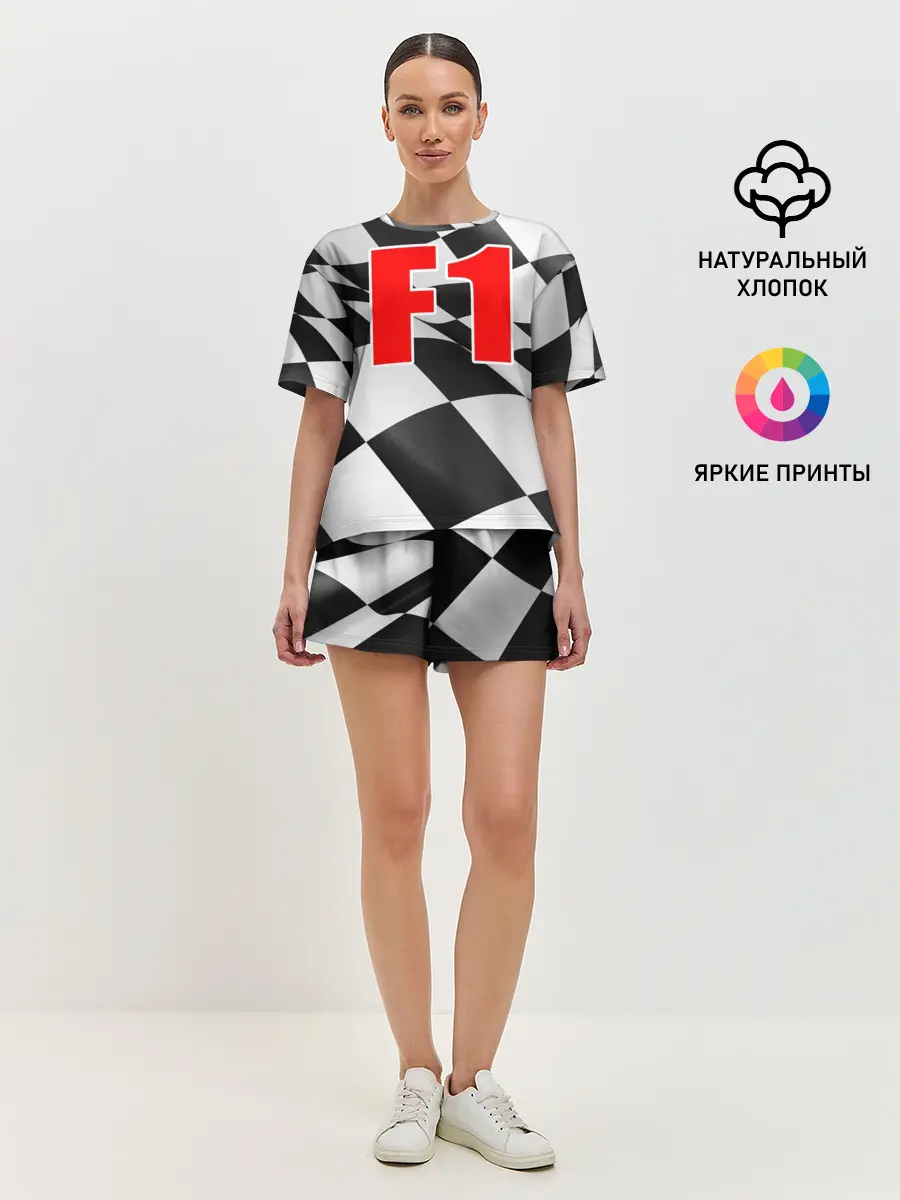 Женская пижама с шортами / Формула 1