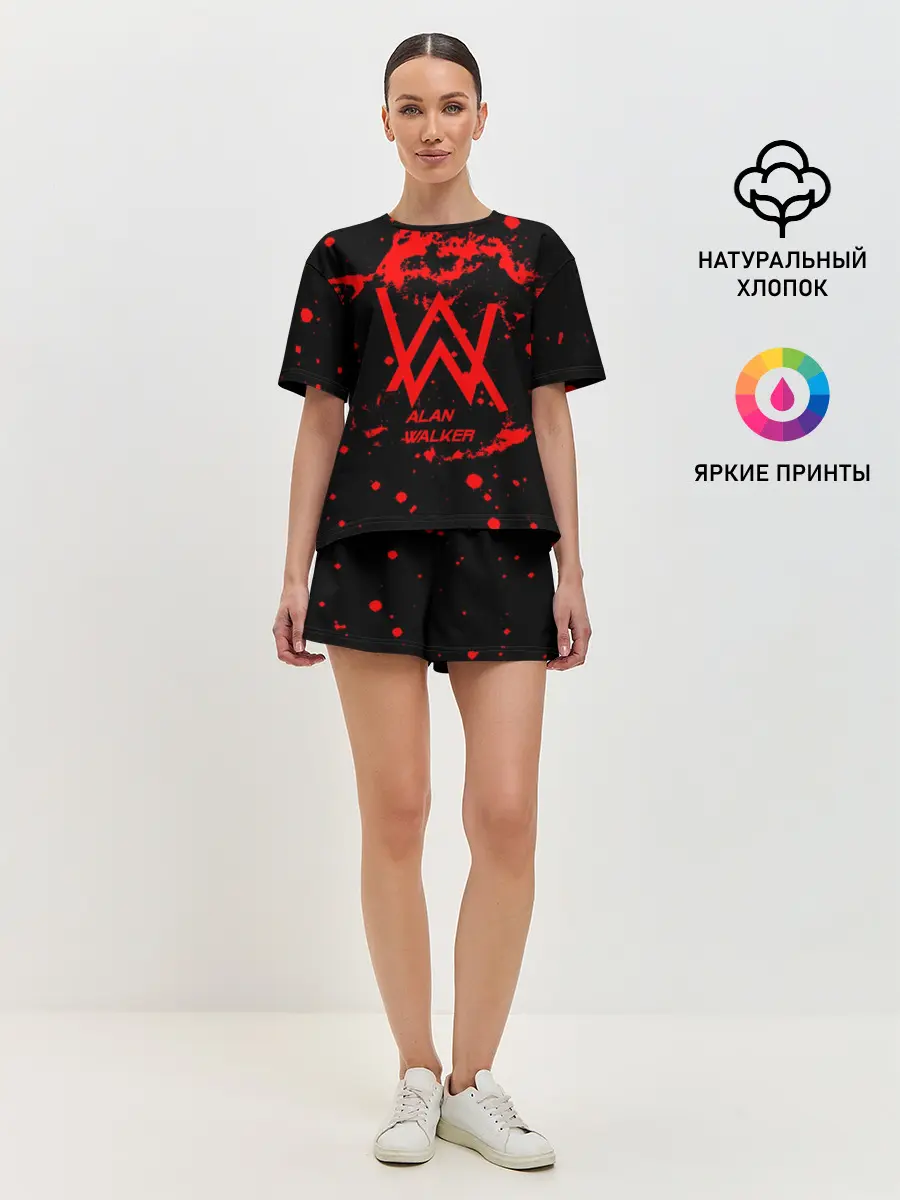 Женская пижама с шортами / Alan Walker music space