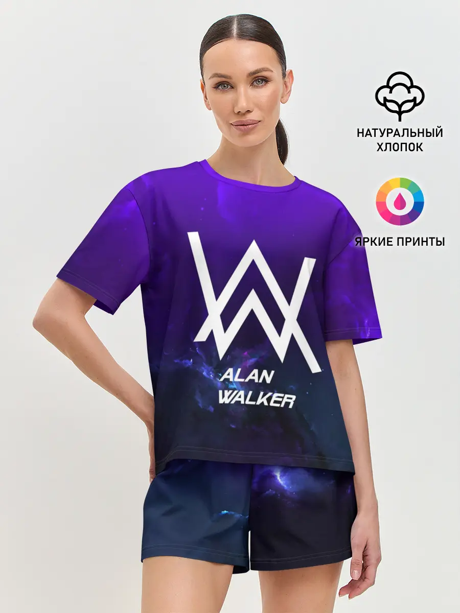 Женская пижама с шортами / Alan Walker SPACE COLLECTION