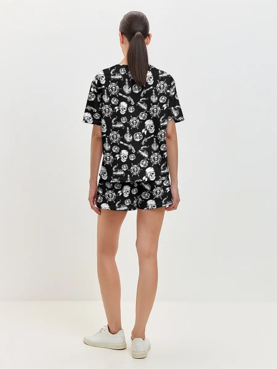 Женская пижама с шортами / Pirates Pattern