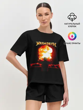 Женская пижама с шортами / Megadeth