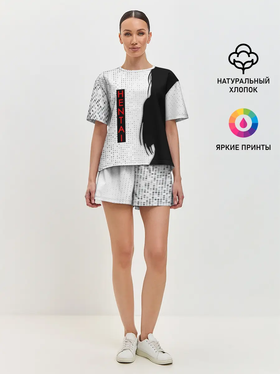 Женская пижама с шортами / HENTAI - женский силуэт