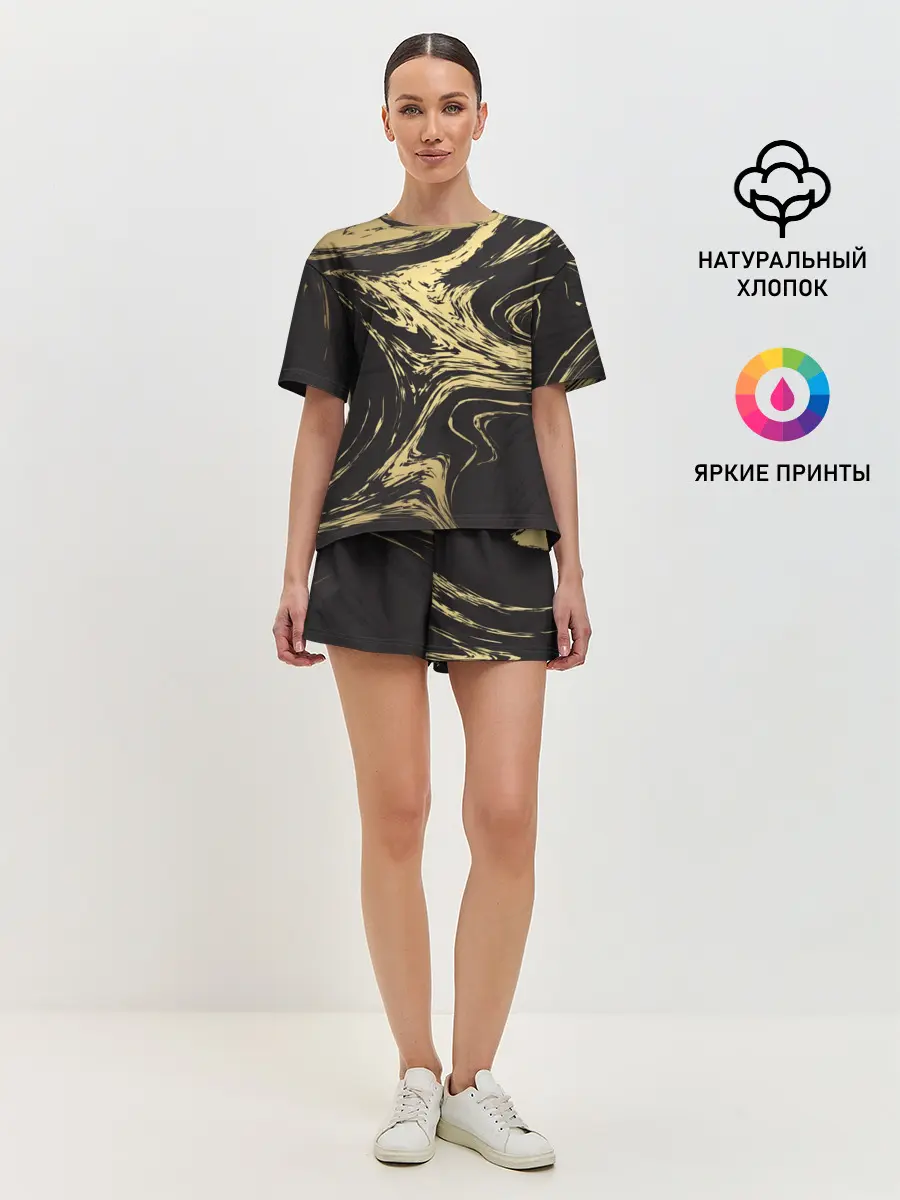 Женская пижама с шортами / Золотые реки