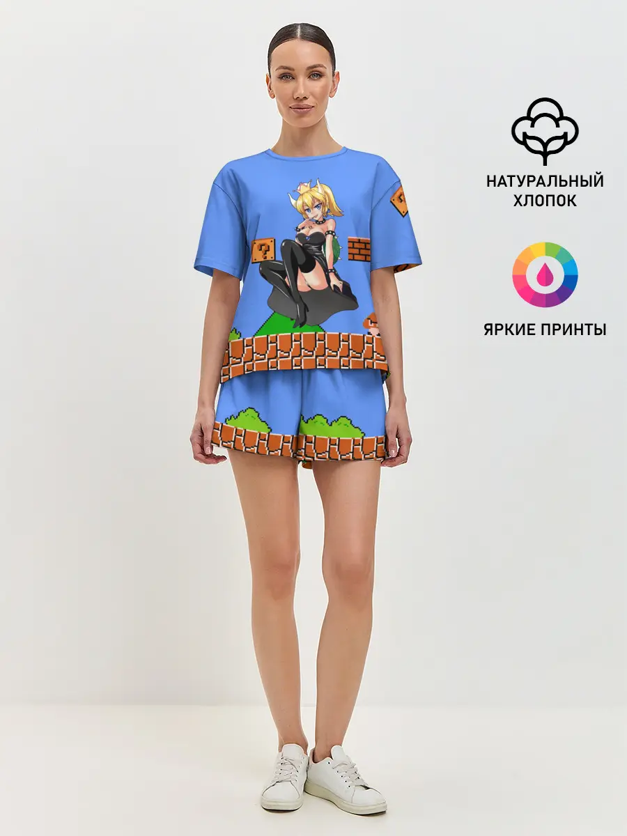 Женская пижама с шортами / Bowsette