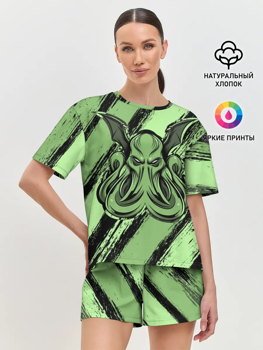 Женская пижама с шортами / Ктулху