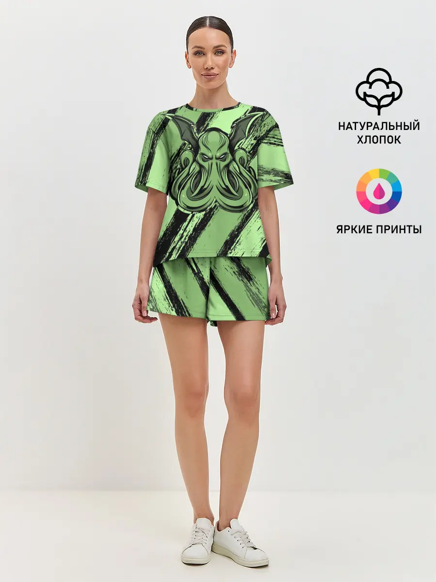Женская пижама с шортами / Ктулху
