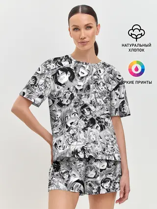 Женская пижама с шортами / Manga ahegao