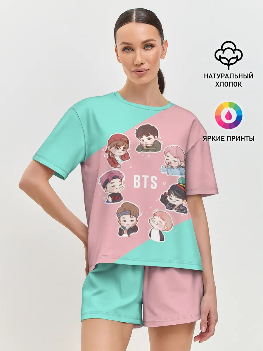 Женская пижама с шортами / BTS