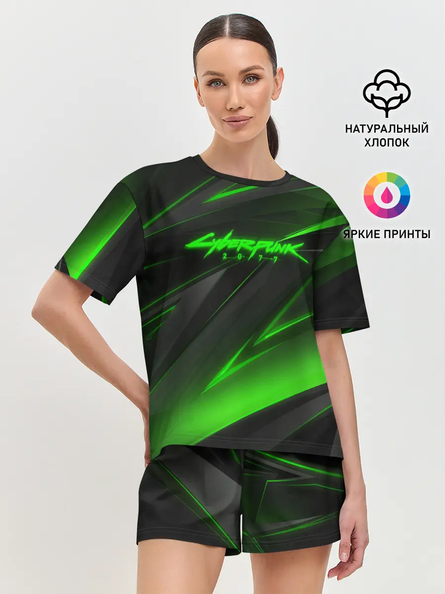 Женская пижама с шортами / CYBERPUNK 2077