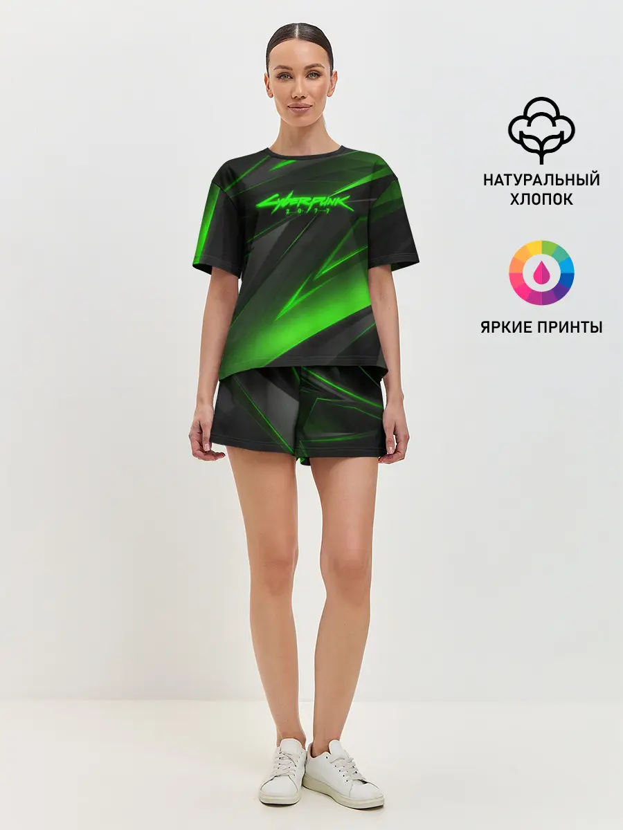 Женская пижама с шортами / CYBERPUNK 2077