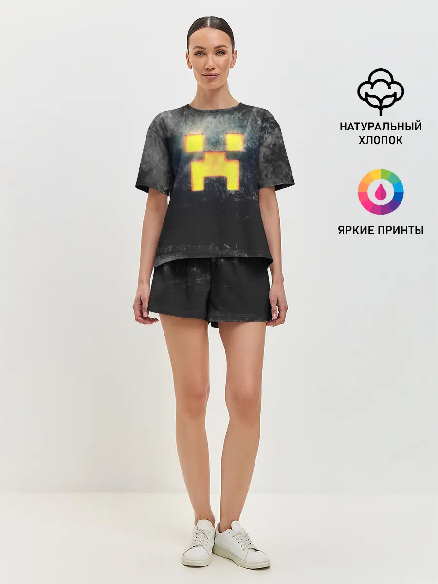 Женская пижама с шортами / BLACK Creeper