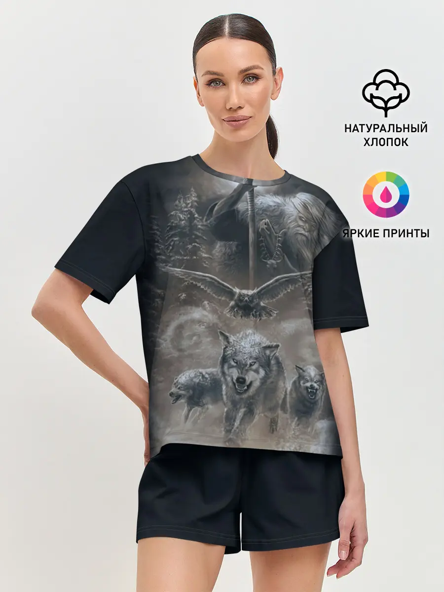 Женская пижама с шортами / русь