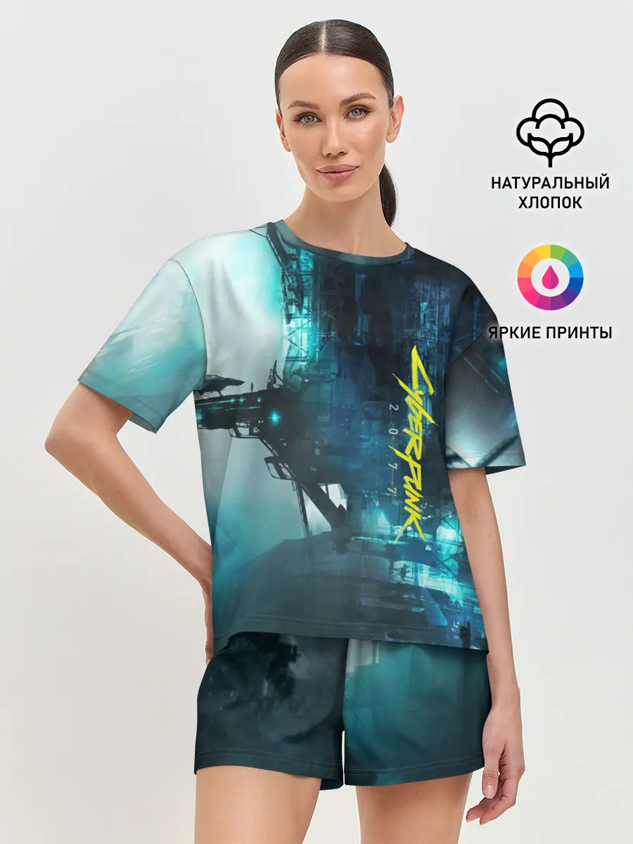 Женская пижама с шортами / Cyberpunk 2077
