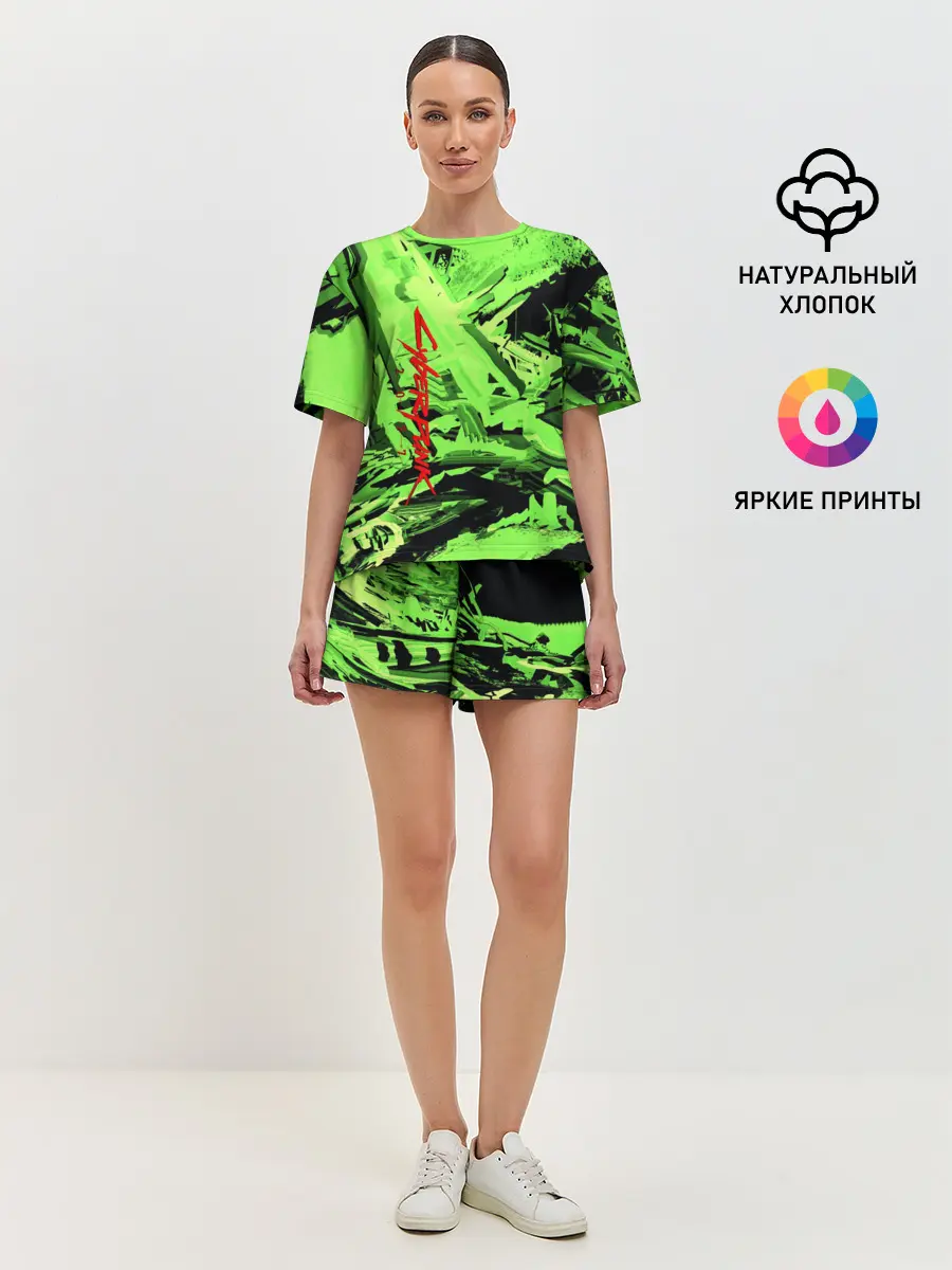 Женская пижама с шортами / Cyberpunk 2077