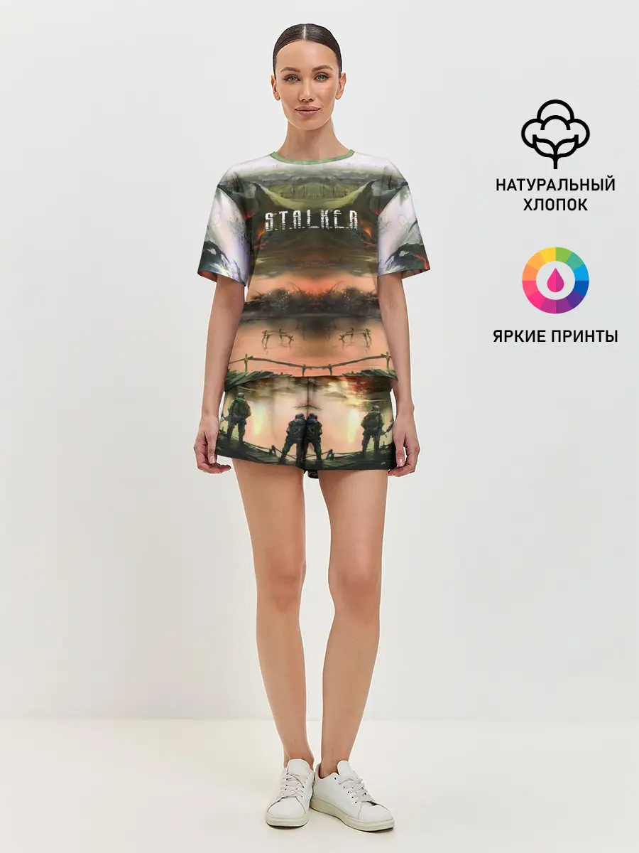 Женская пижама с шортами / STALKER