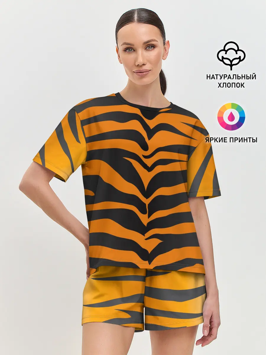 Женская пижама с шортами / Тигр