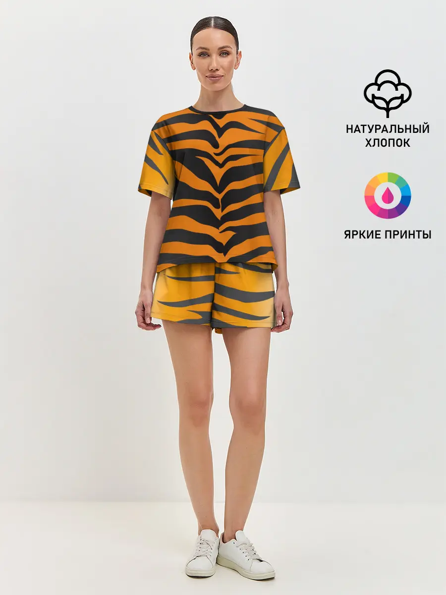 Женская пижама с шортами / Тигр