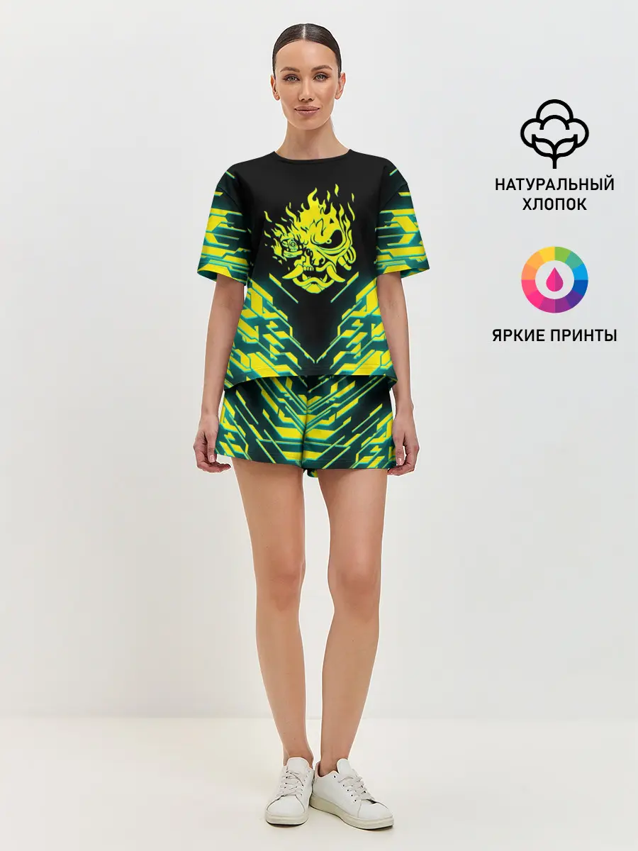 Женская пижама с шортами / CYBERPUNK 2077