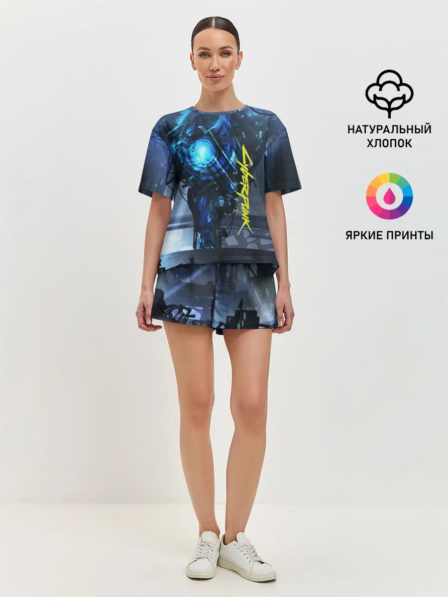 Женская пижама с шортами / CYBERPUNK 2077