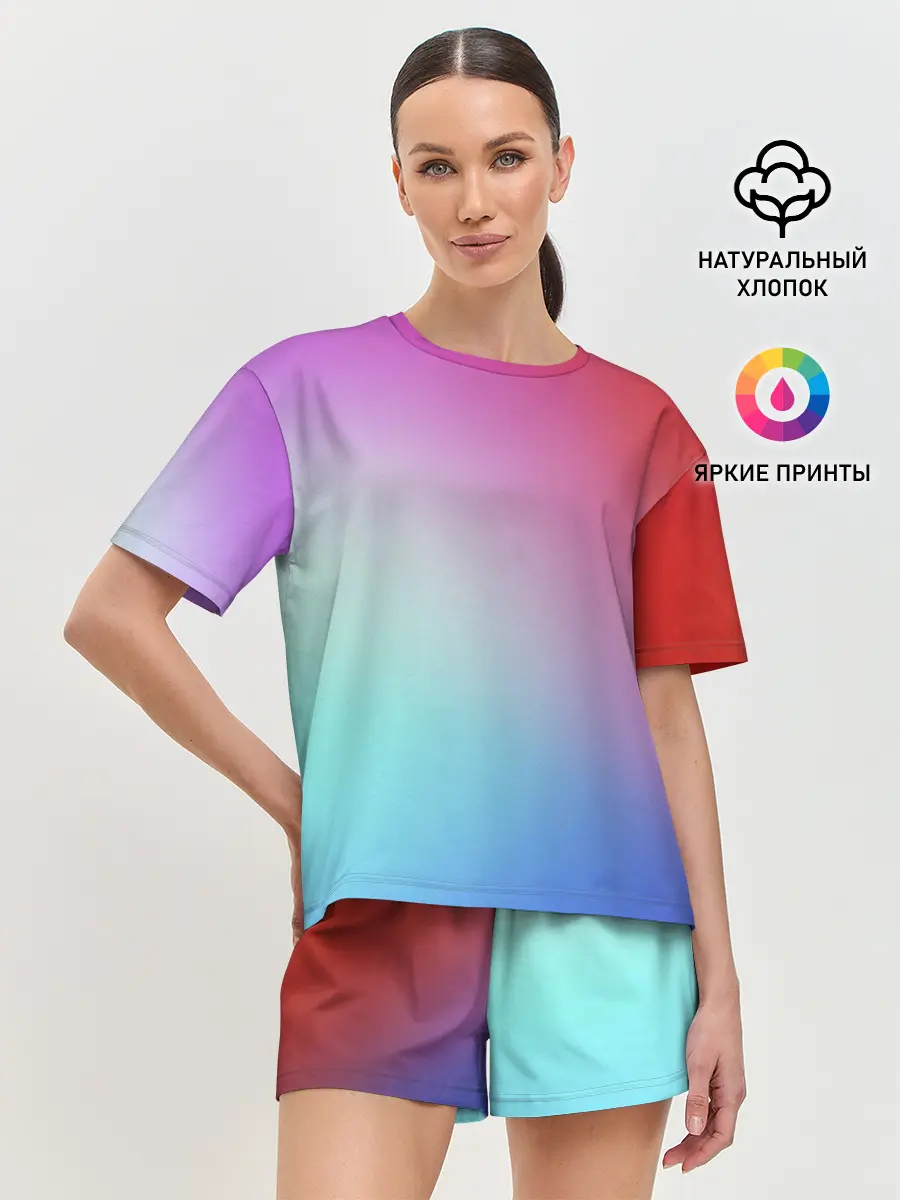 Женская пижама с шортами / Colorful Gradient