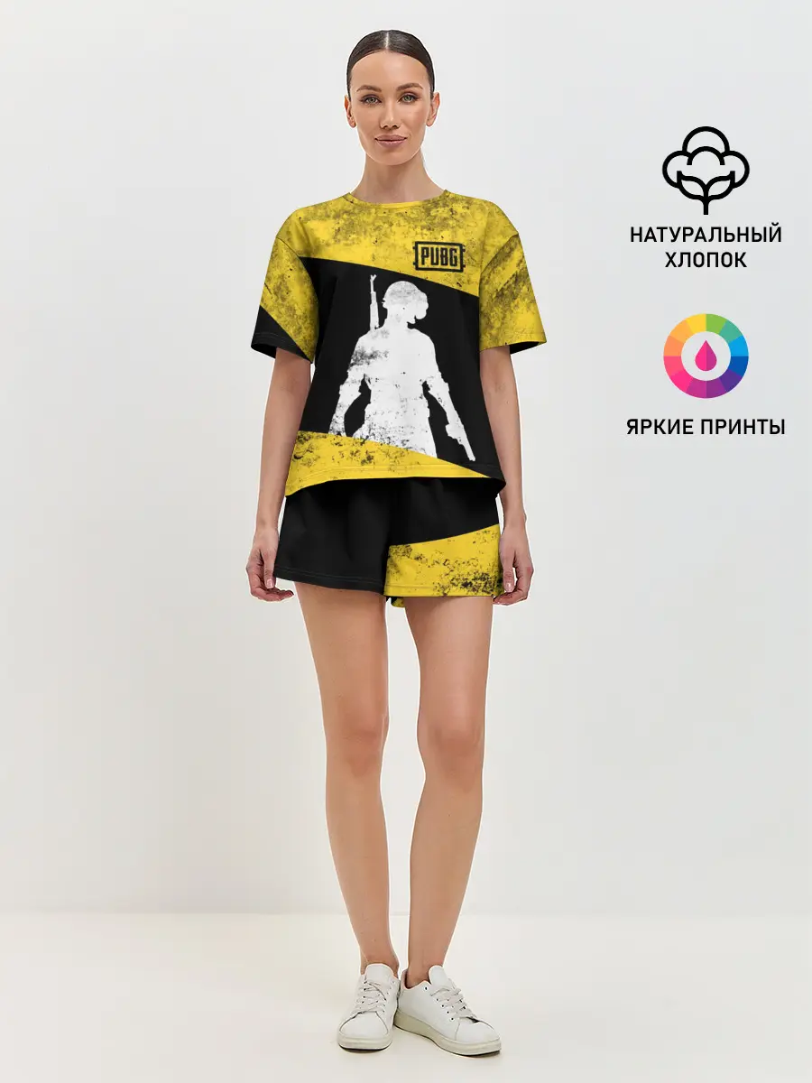 Женская пижама с шортами / PUBG Grunge
