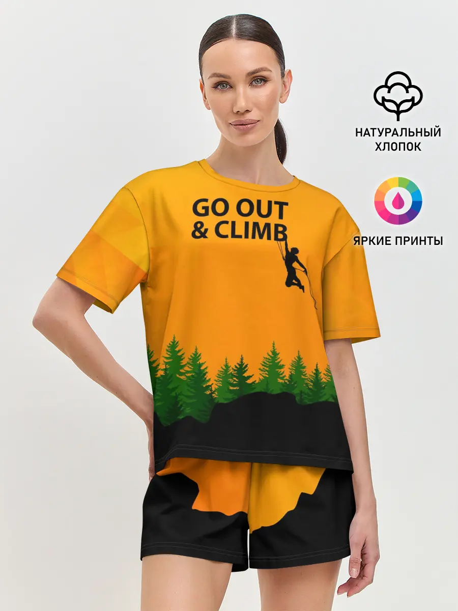 Женская пижама с шортами / Альпинизм