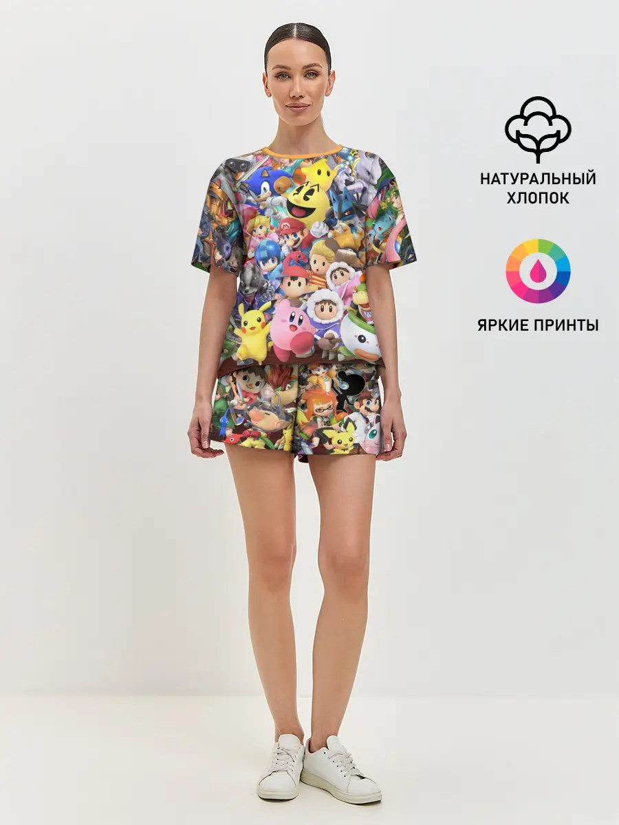 Женская пижама с шортами / Super Smash Bros