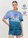 Женская пижама с шортами / PUBG light blue