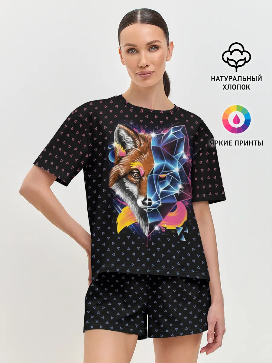 Женская пижама с шортами / Super Space Fox