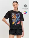 Женская пижама с шортами / Super Space Fox