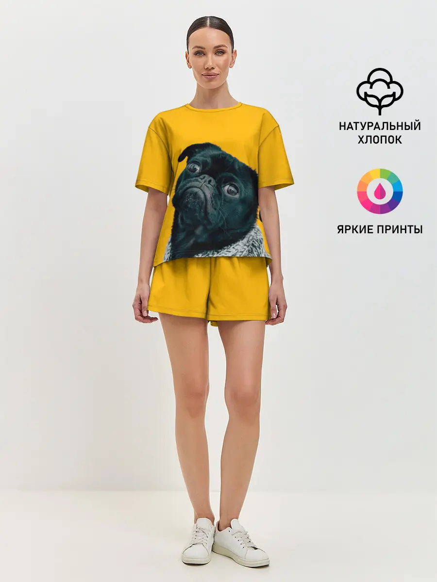 Женская пижама с шортами / Бульдожка