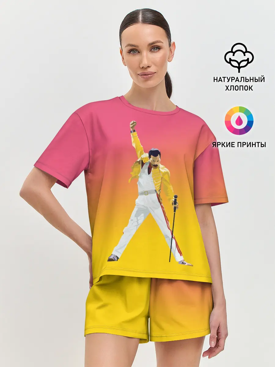 Женская пижама с шортами / Queen: Фредди Меркьюри