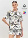 Женская пижама с шортами / Котики