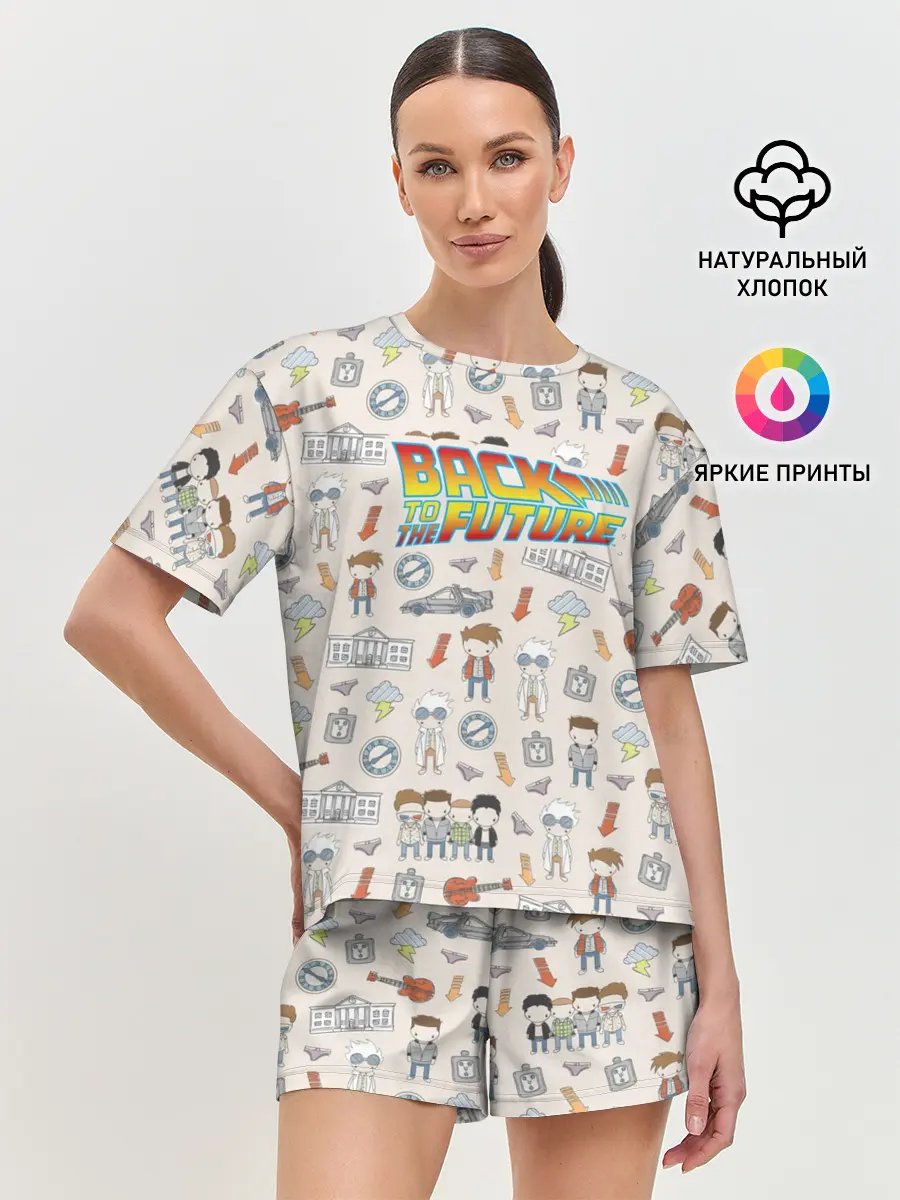 Женская пижама с шортами / Back to the future_5