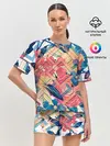 Женская пижама с шортами / Абстракция
