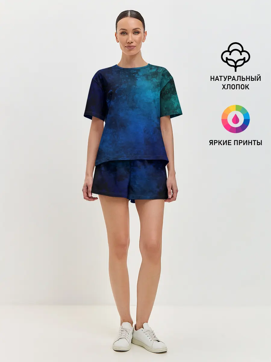 Женская пижама с шортами / Абстракция