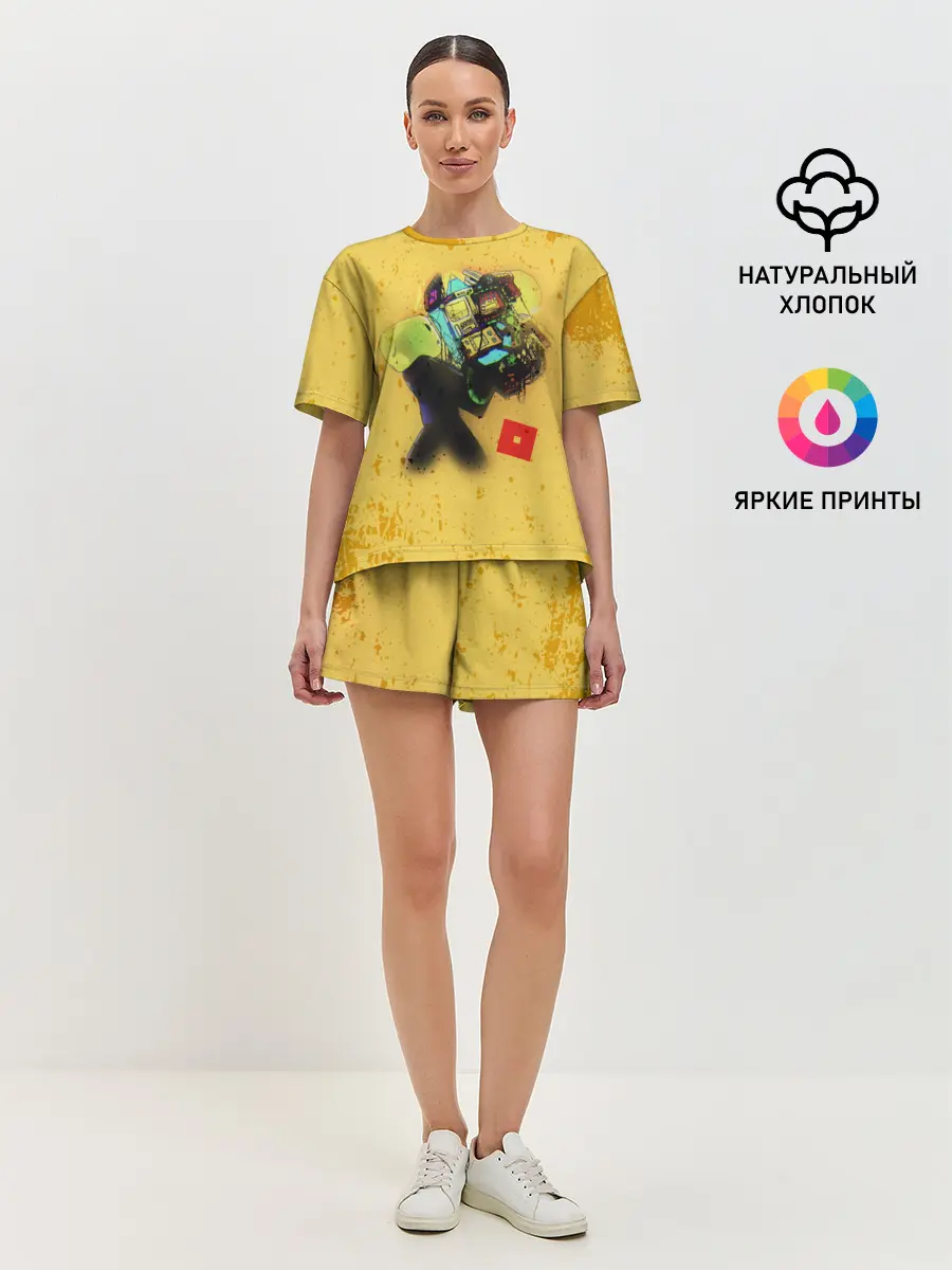 Женская пижама с шортами / ROBLOX Grunge ART