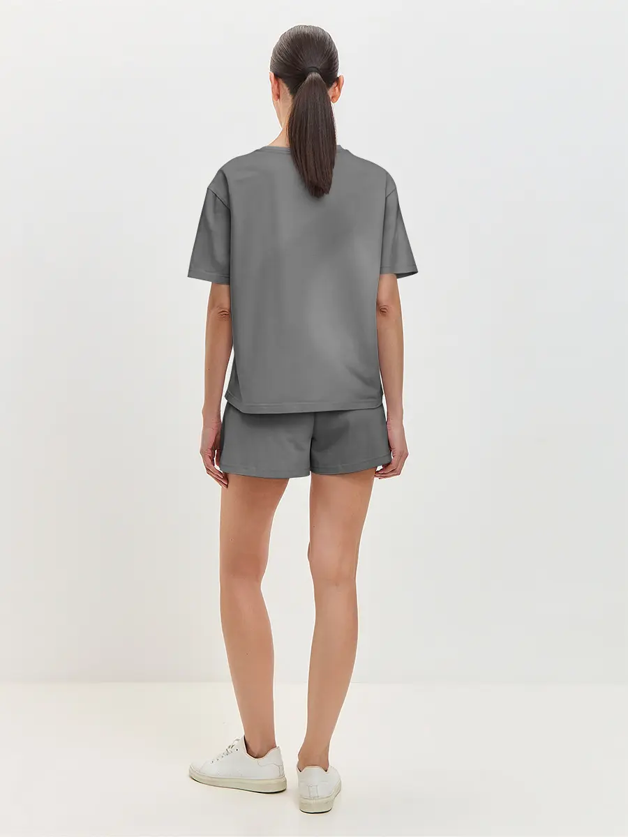 Женская пижама с шортами / Котик