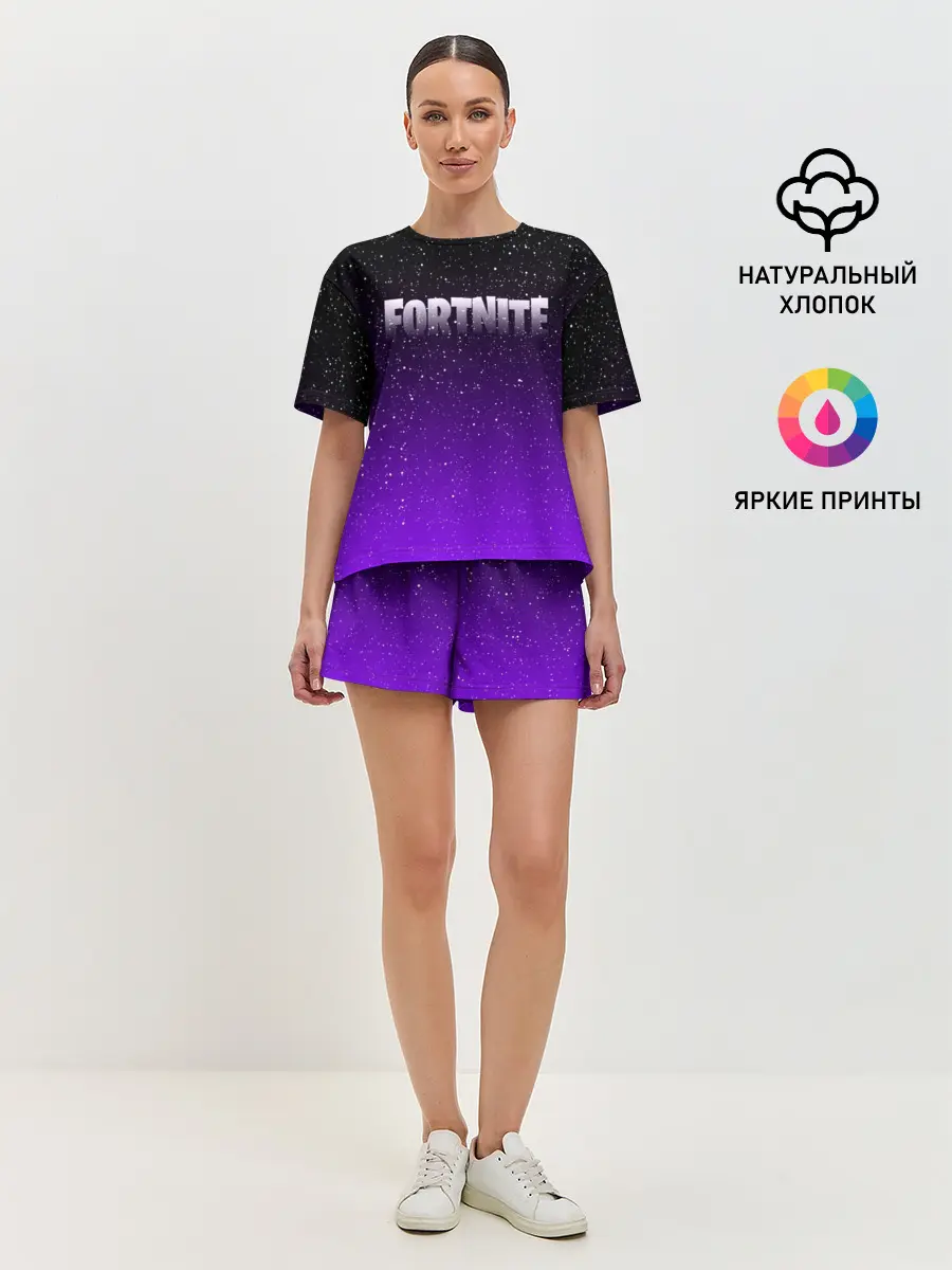 Женская пижама с шортами / FORTNITE SPACE