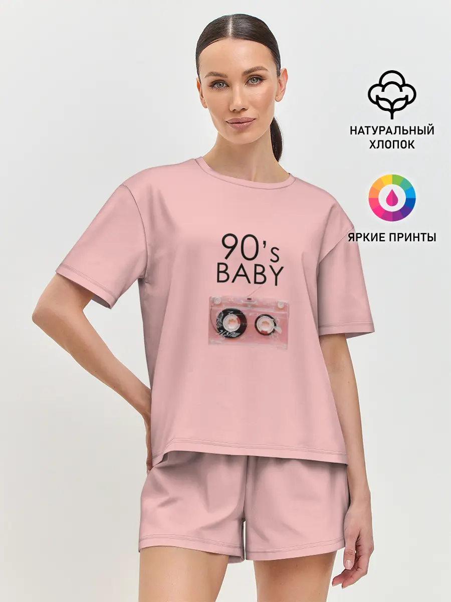 Женская пижама с шортами / 90-е