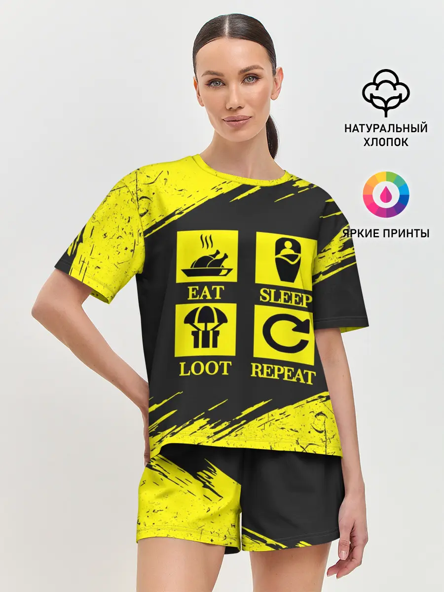 Женская пижама с шортами / PUBG.