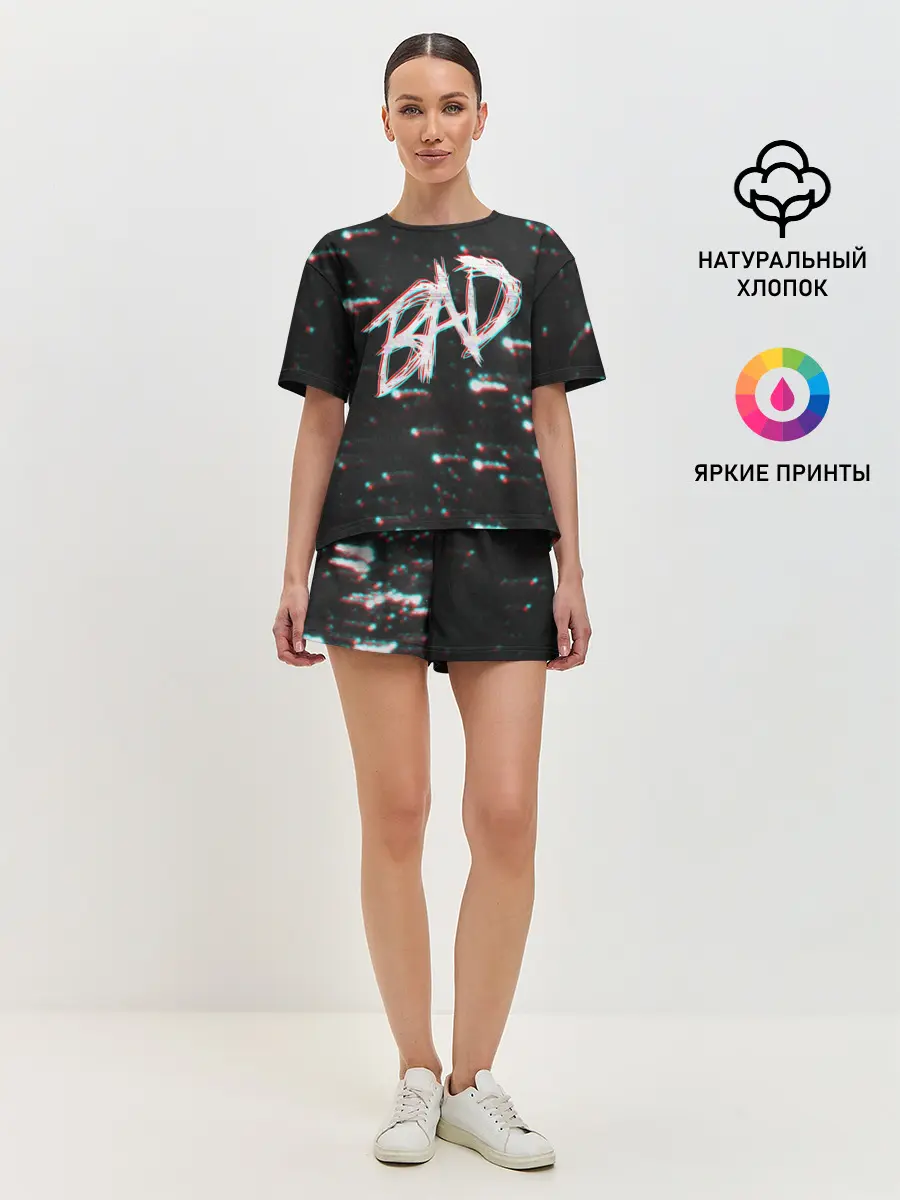 Женская пижама с шортами / XXXTentacion - BAD Glitch