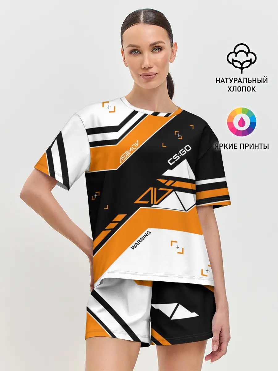 Женская пижама с шортами / CS:GO - Asiimov Inverted
