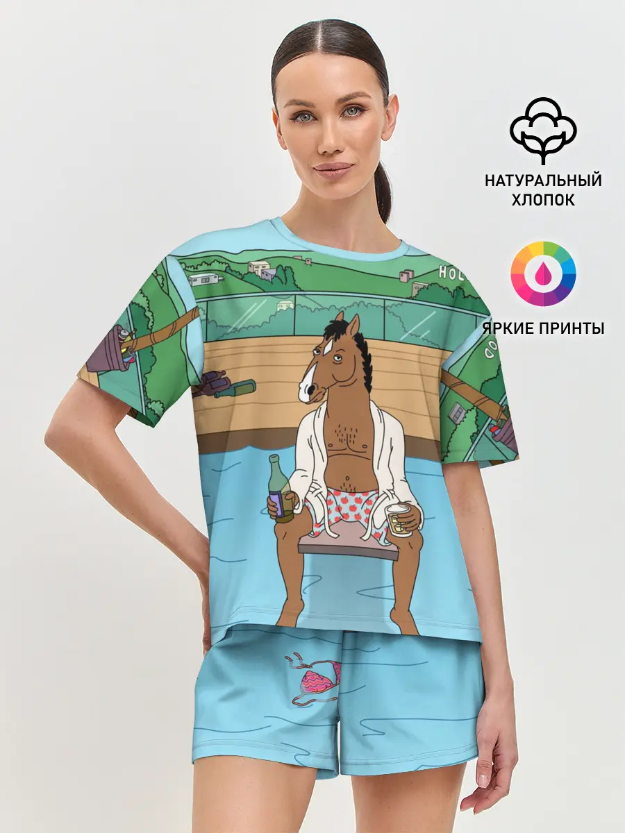 Женская пижама с шортами / Конь БоДжек