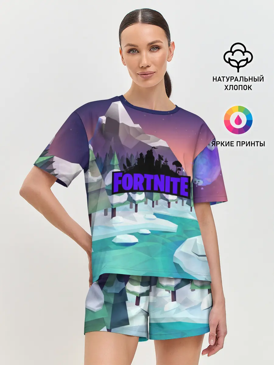 Женская пижама с шортами / fortnite