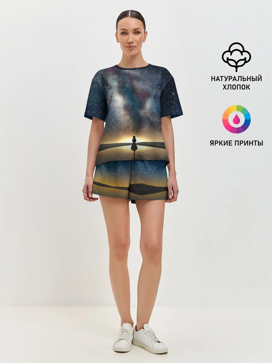Женская пижама с шортами / VIOLET EVERGARDEN. Космос