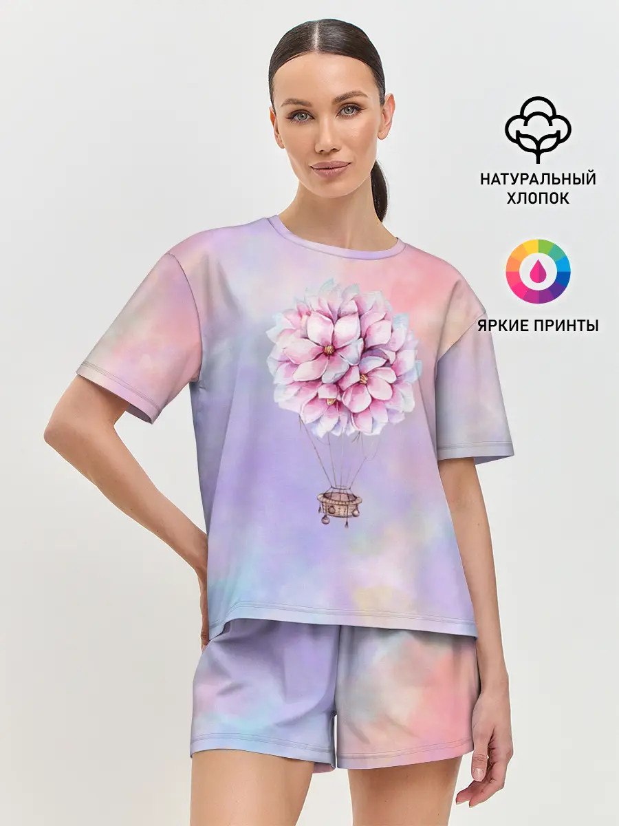 Женская пижама с шортами / Нежный Воздушный Шар