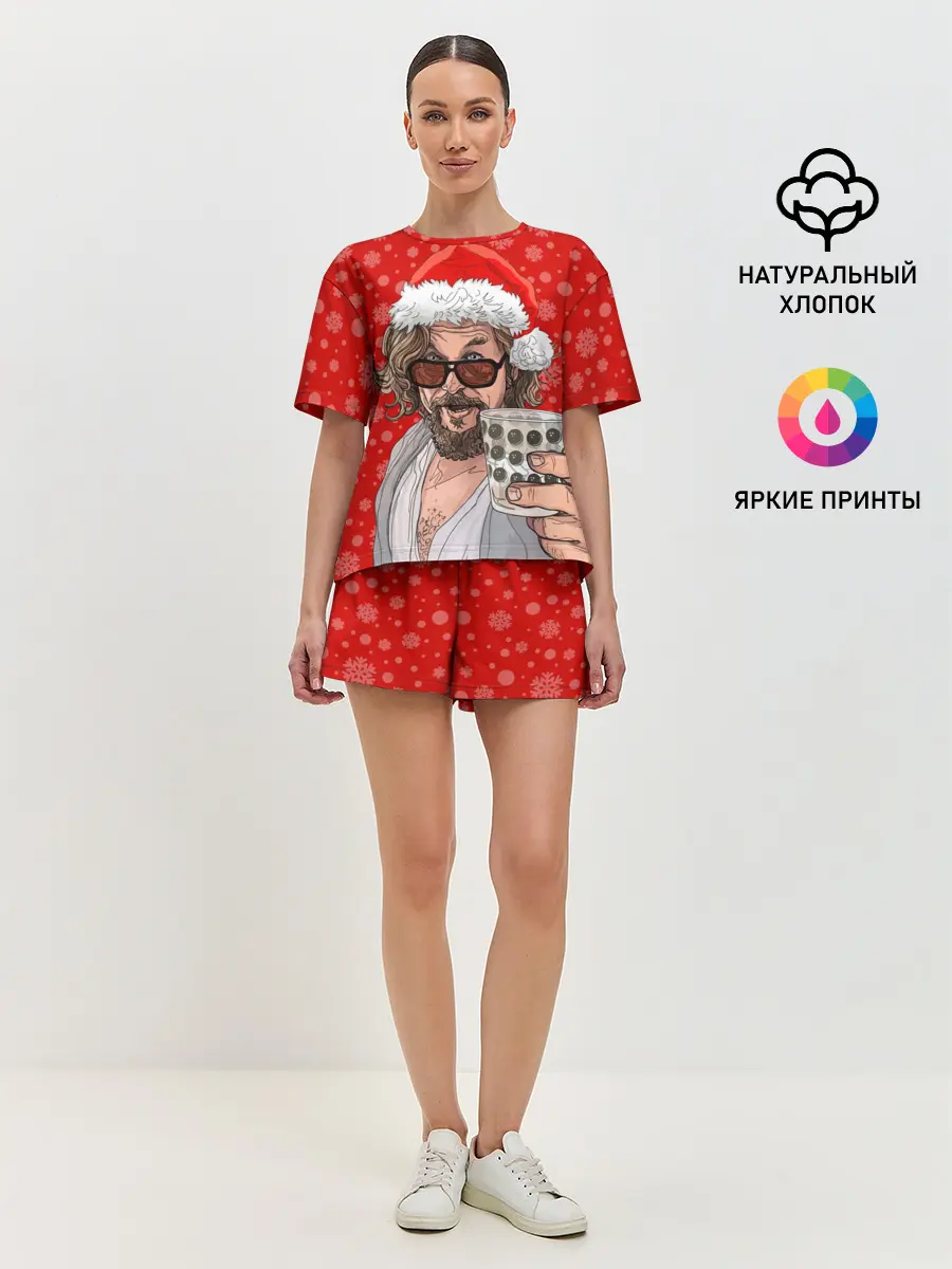Женская пижама с шортами / Лебовски Санта