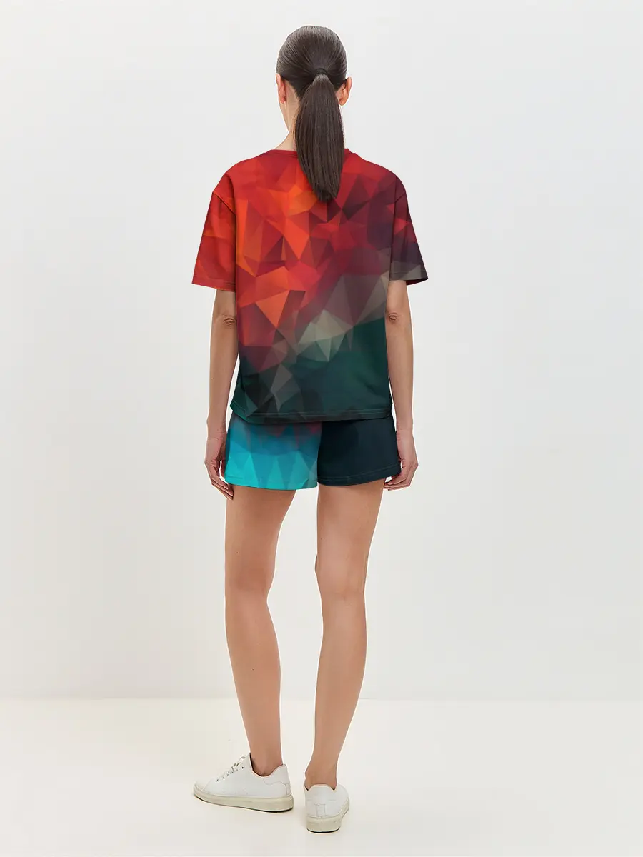 Женская пижама с шортами / Краски Абстракт